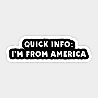 America - Cool & Funny Sticker